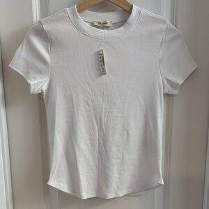 NWT Madewell (Re)generative Cotton Ribbed Crewneck Tee